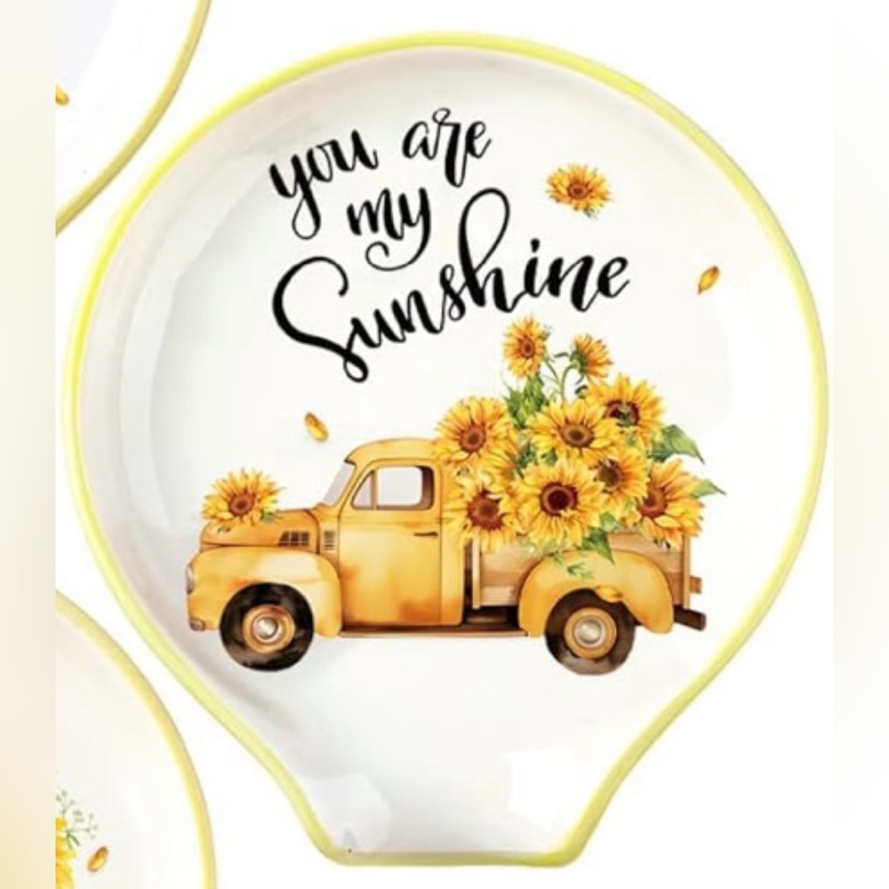 Choose 1 Sunflower Themed Ceramic Spoon Rest for Stove Top - New - Cute - Picture 4 of 6